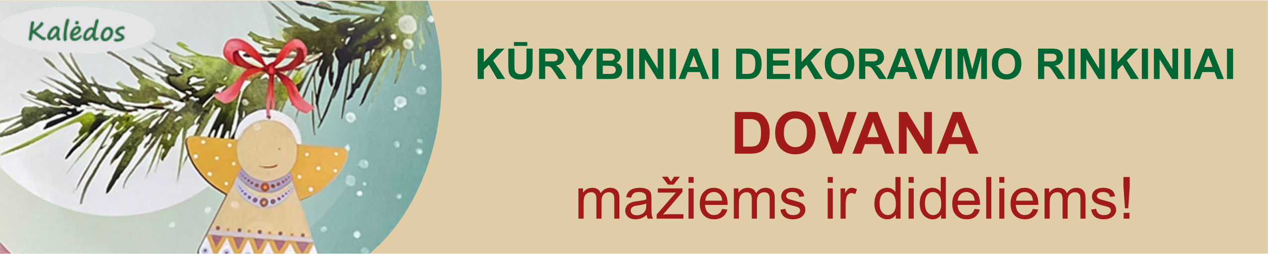 Kūrybiniai dekoravimo rinkiniai kalėdoms